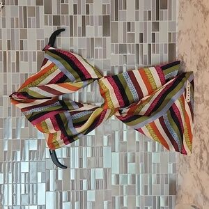 NWT Coach Legacy Stripe Silk scarf